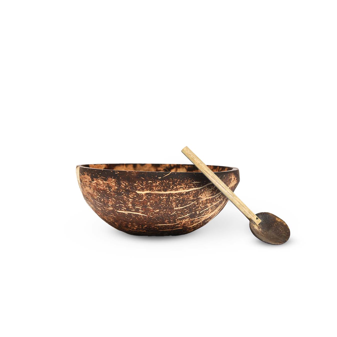 Coconut Bowl & Coconut Spoon - Essential Traditions by Kayal - - International Shipping