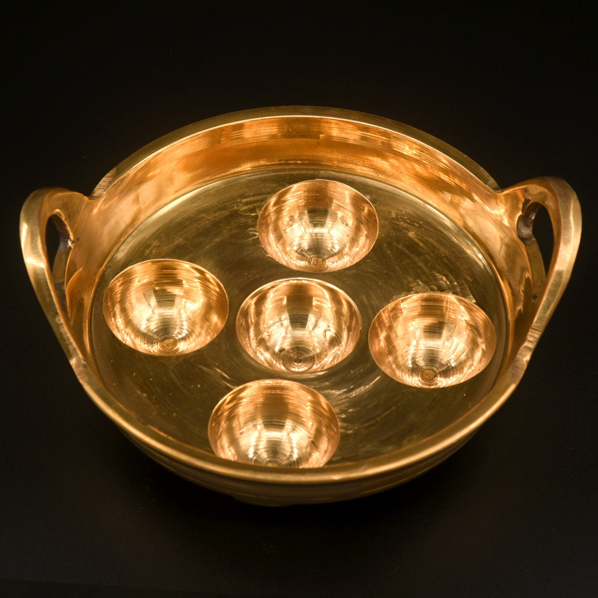 Bronze Paniyaram Chatti - Essential Traditions by Kayal - - International Shipping