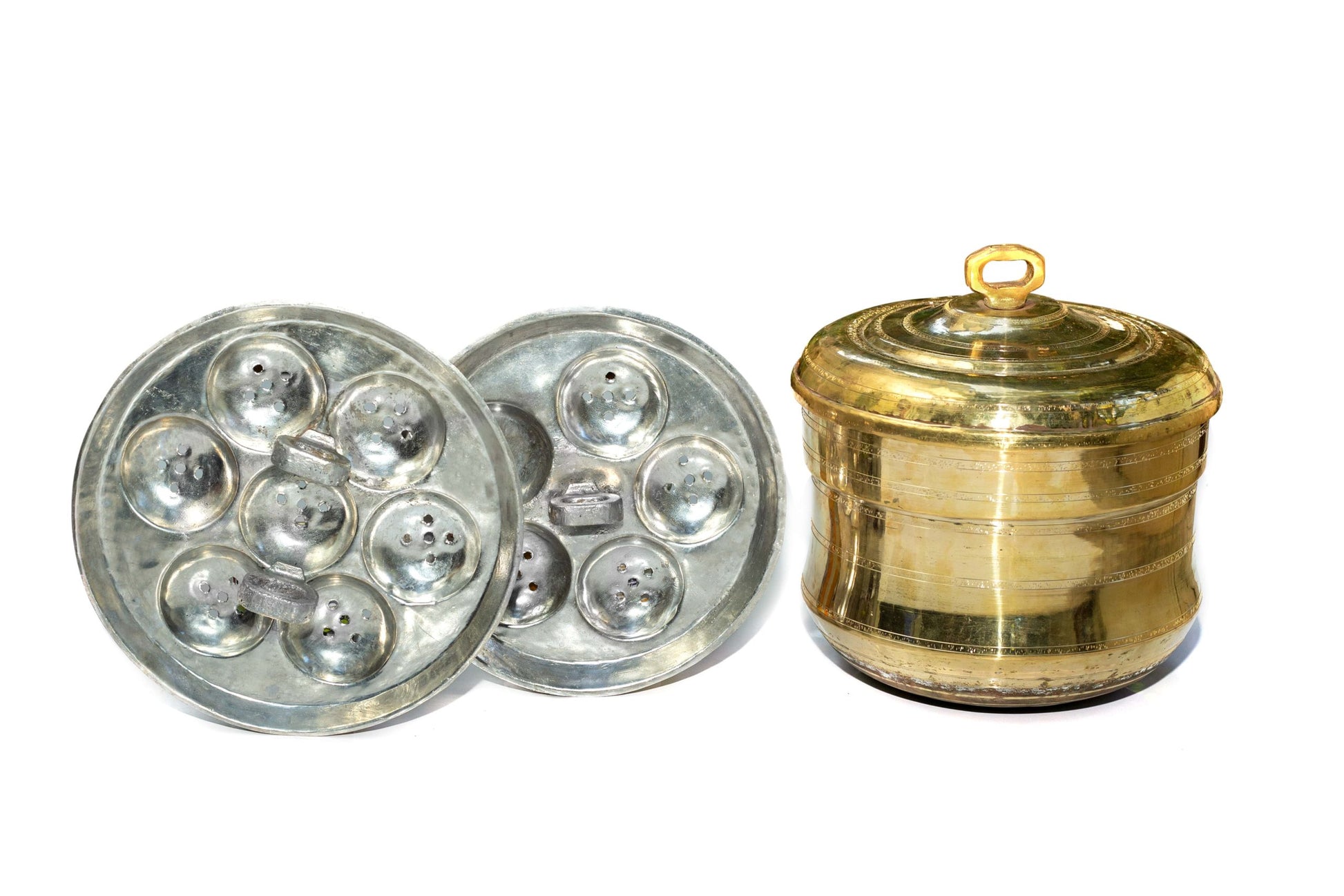Brass Idly Steamer - Essential Traditions by Kayal -   - International Shipping