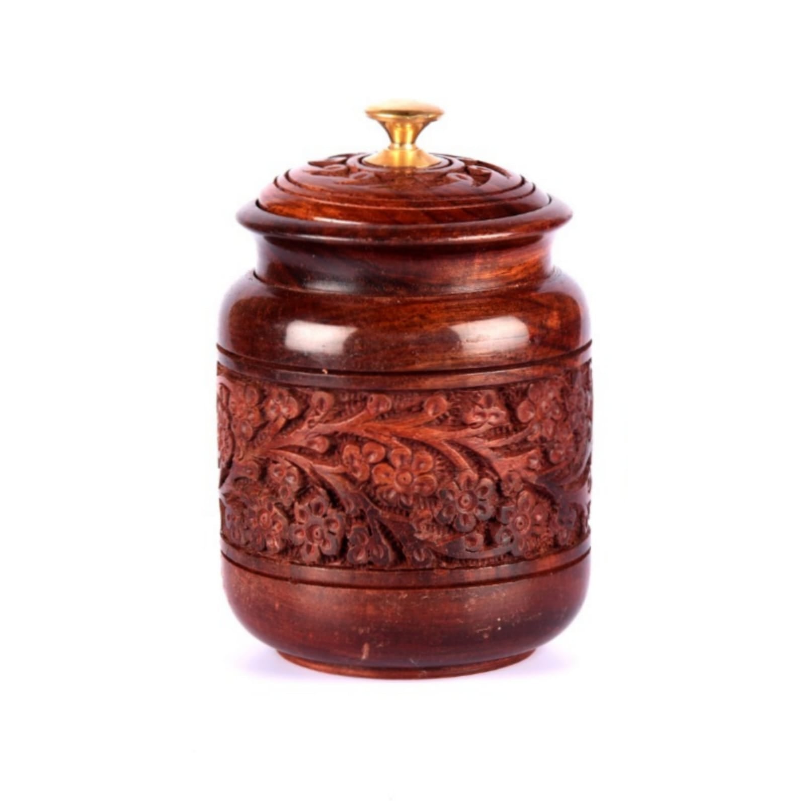 Wooden Jar with Lid - Essential Traditions by Kayal - - International Shipping