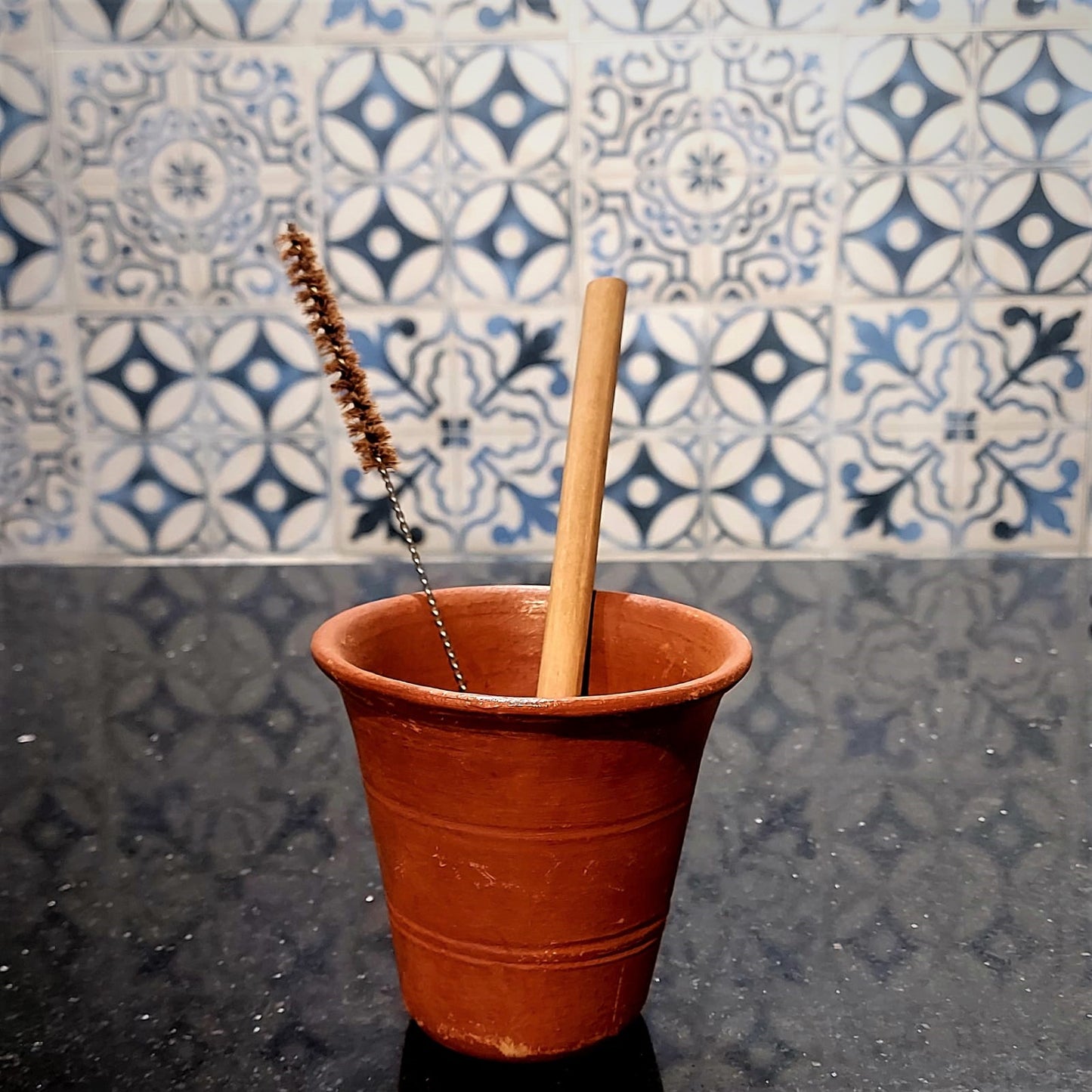 Eco Friendly Bamboo Straw with Cleaning Brush - Essential Traditions by Kayal - - International Shipping