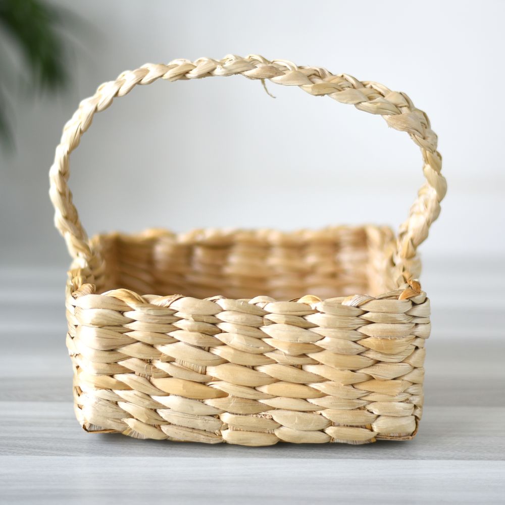 Banana Fibre Pooja Basket - Essential Traditions by Kayal - - International Shipping