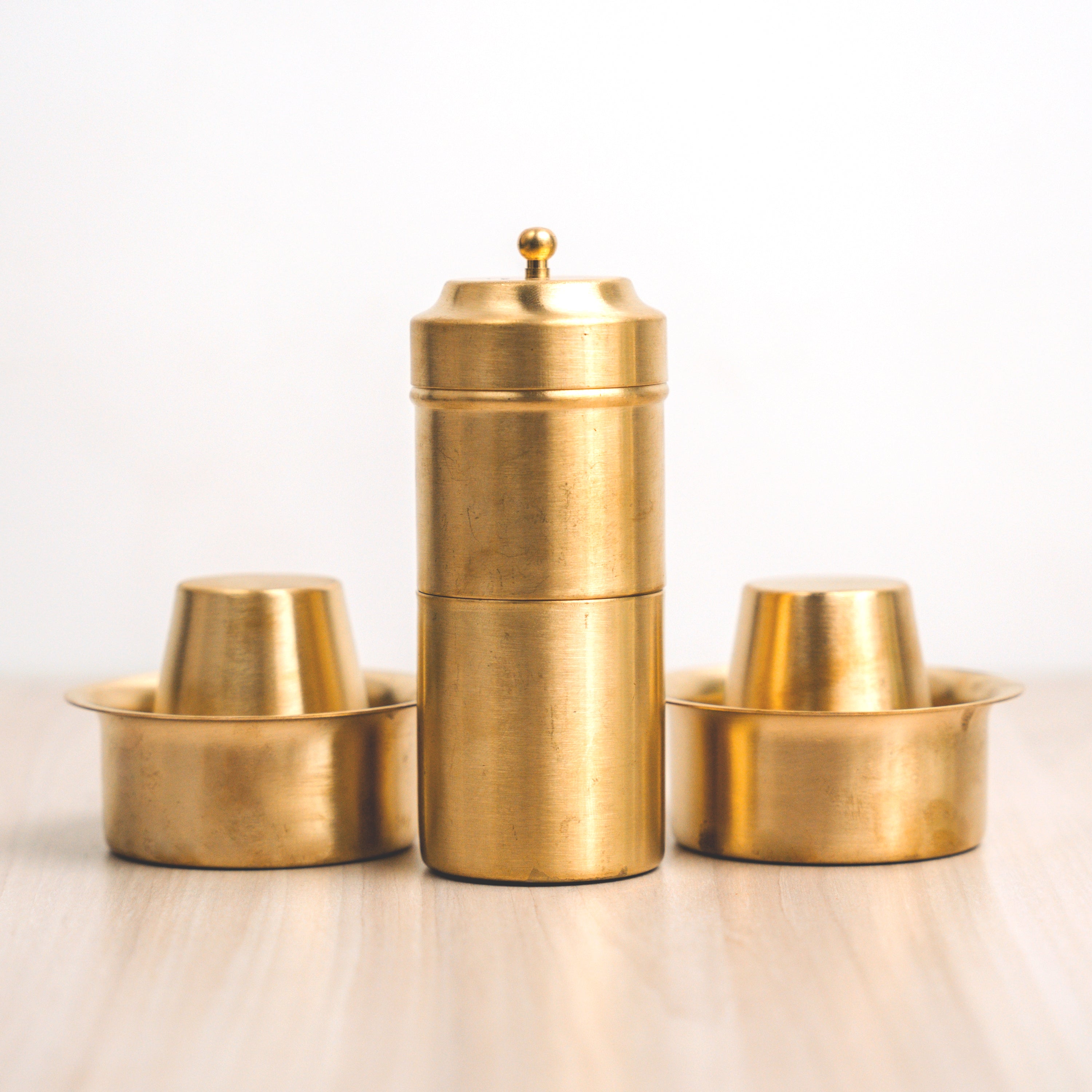 Brass Coffee Filter and Davara Set Combo - Essential Traditions by Kayal -   - International Shipping