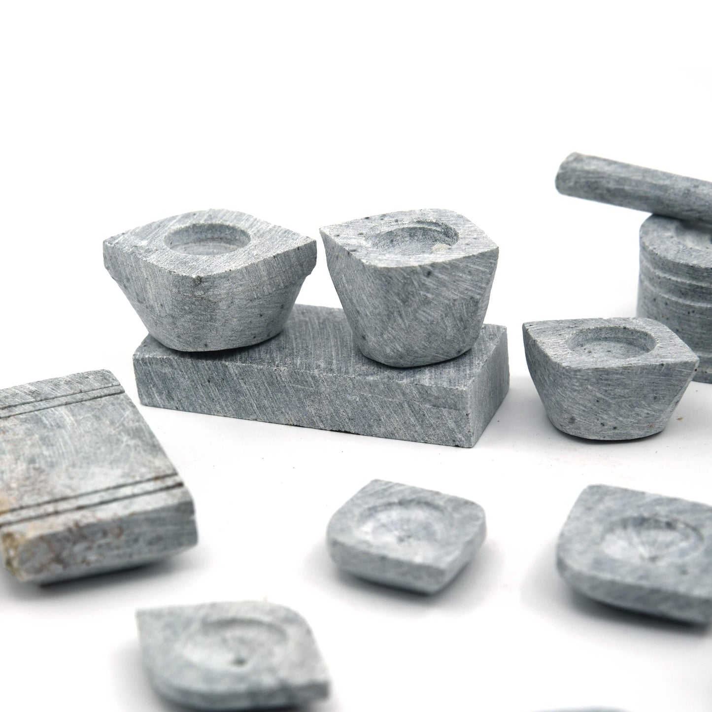 Soapstone Choppu Set( Children kitchen play set) - Essential Traditions by Kayal -   - International Shipping