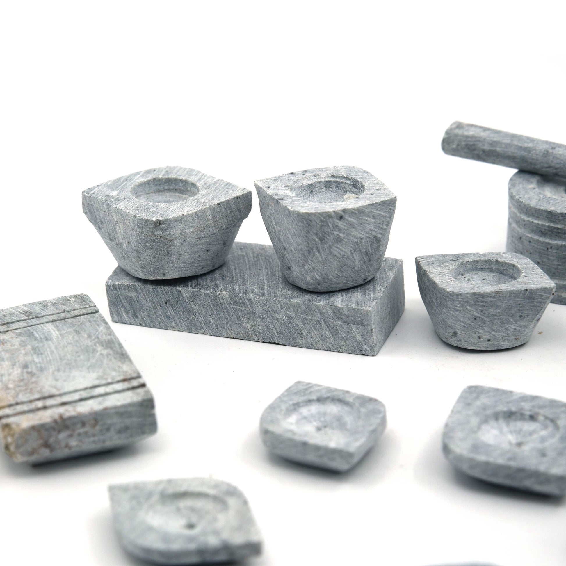 Soapstone Choppu Set( Children kitchen play set) - Essential Traditions by Kayal -   - International Shipping