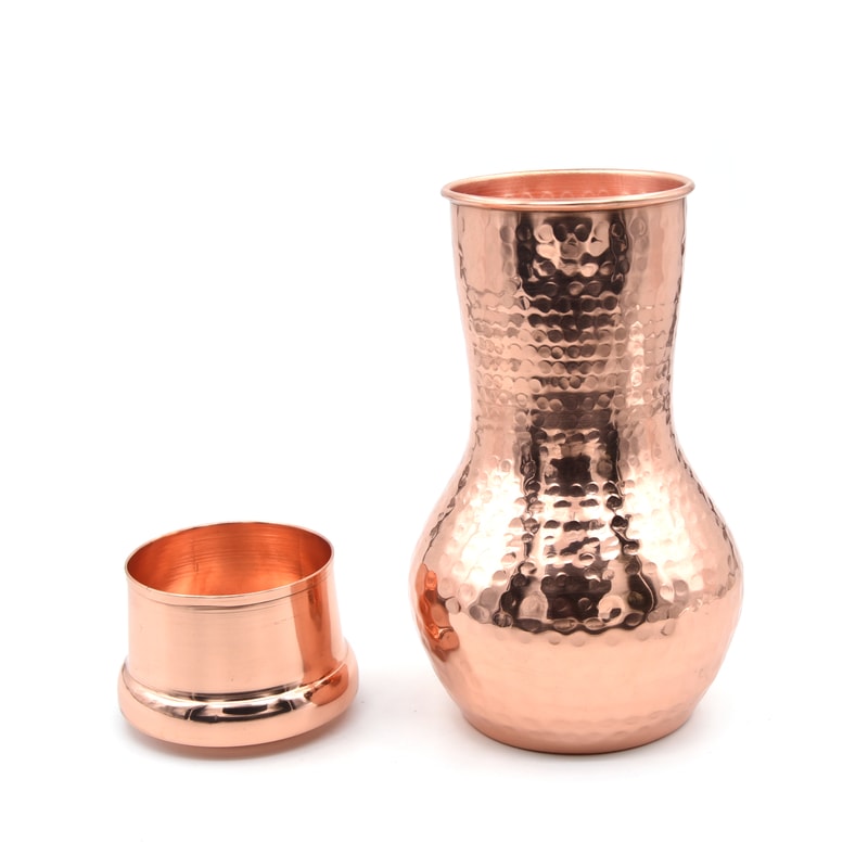 Copper Round Carafe - Essential Traditions by Kayal - - International Shipping