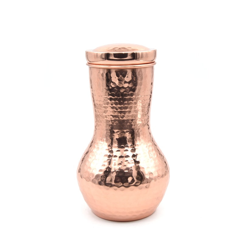 Copper Round Carafe - Essential Traditions by Kayal - - International Shipping
