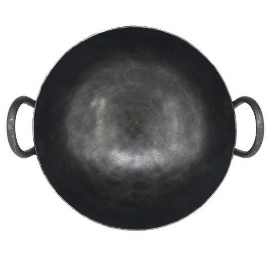 Seasoned Iron Classic Kadai - Essential Traditions by Kayal - - International Shipping