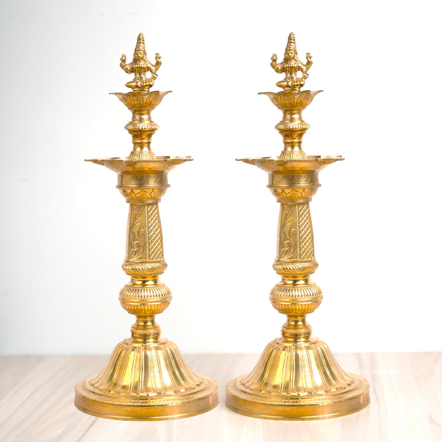 Brass Lamp Lakshmi - Essential Traditions by Kayal - - International Shipping