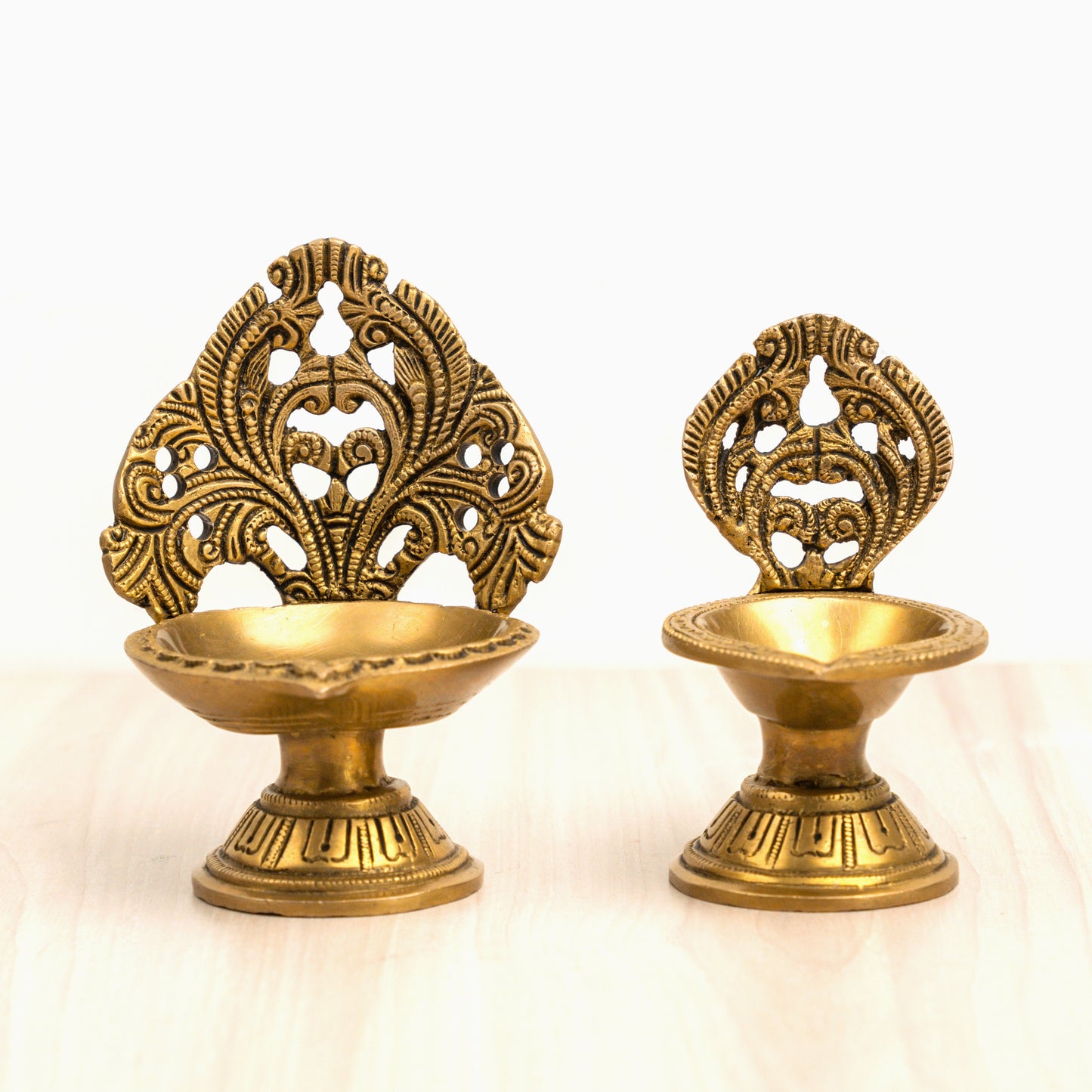 Brass Lamp (Antique finish) - Essential Traditions by Kayal - - International Shipping