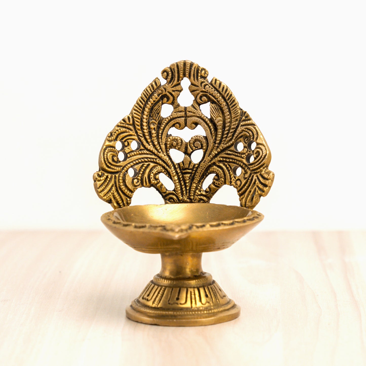 Brass Lamp (Antique finish) - Essential Traditions by Kayal - - International Shipping