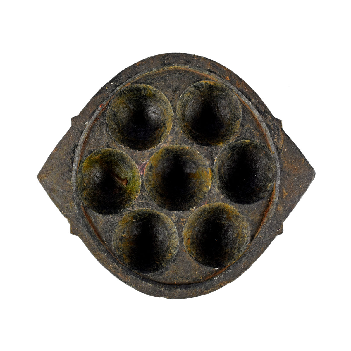 Seasoned Soapstone Paniyaram Kal - 7 Cavity - Essential Traditions by Kayal - - International Shipping