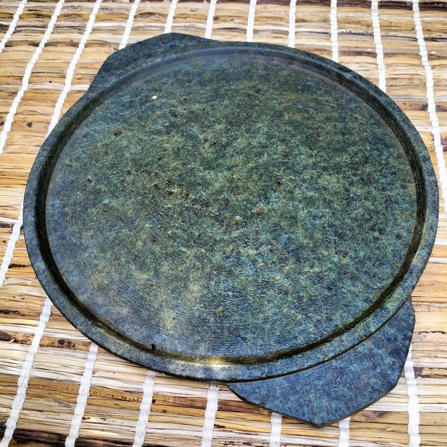 Seasoned Soapstone Dosa Tawa - Essential Traditions by Kayal - - International Shipping