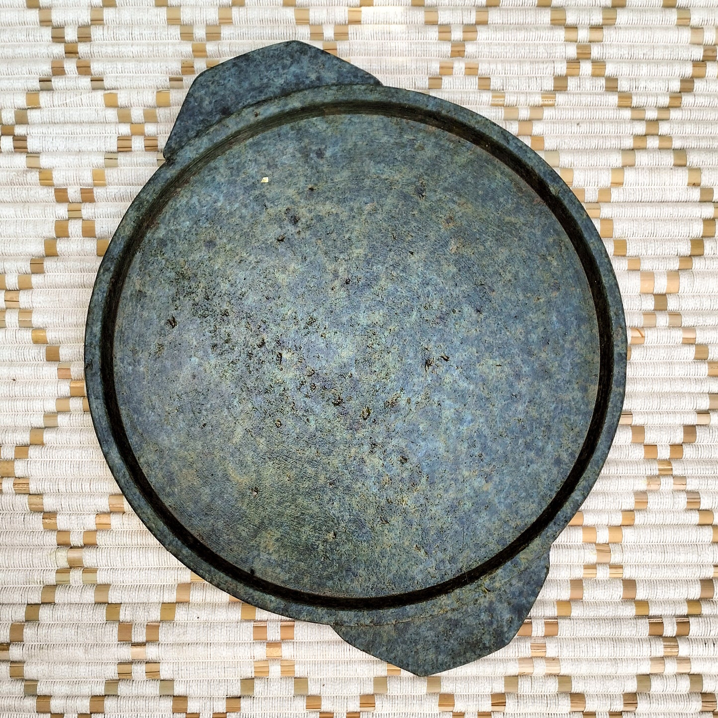 Seasoned Soapstone Dosa Tawa - Essential Traditions by Kayal - - International Shipping