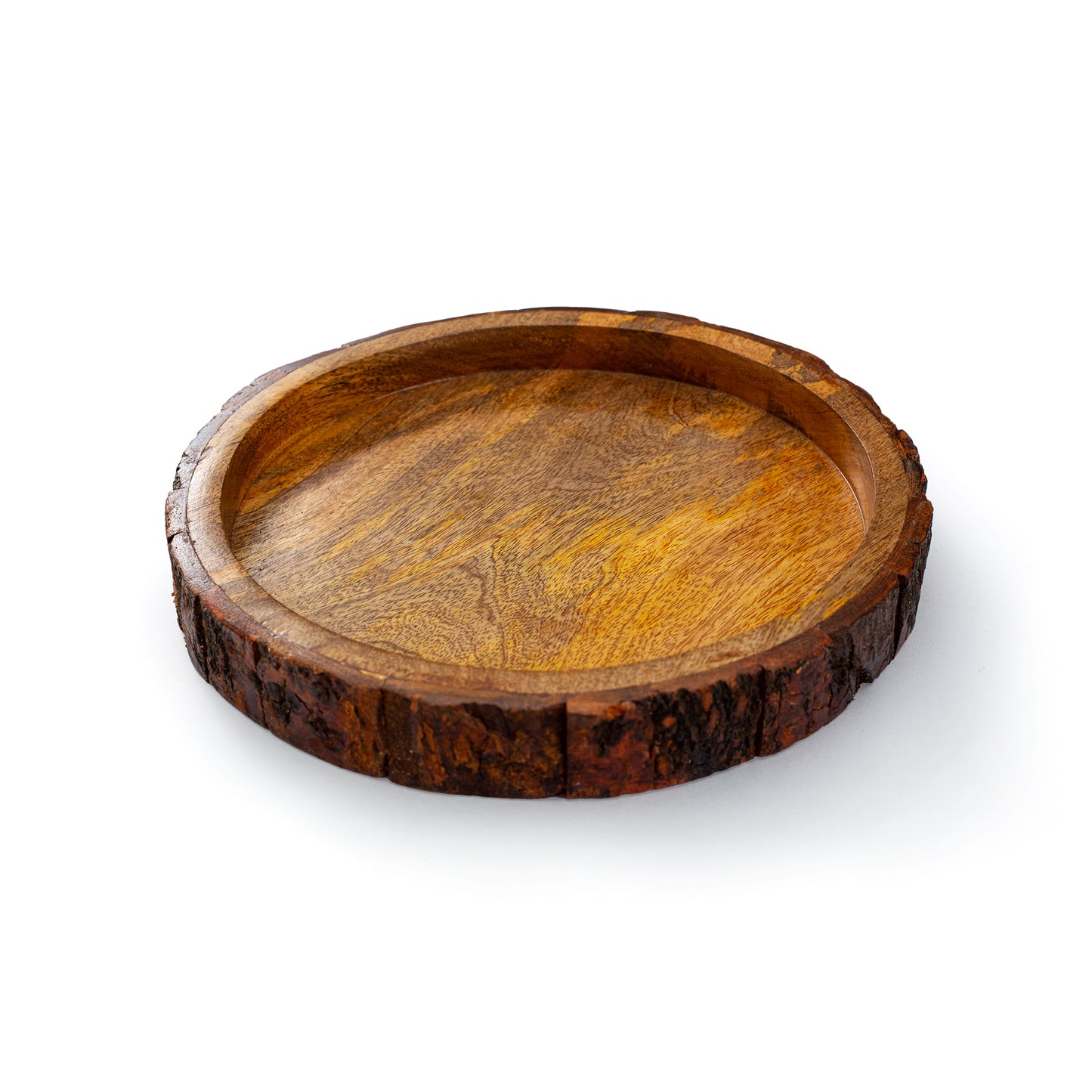 Wooden Mango Tray Round - Essential Traditions by Kayal - - International Shipping