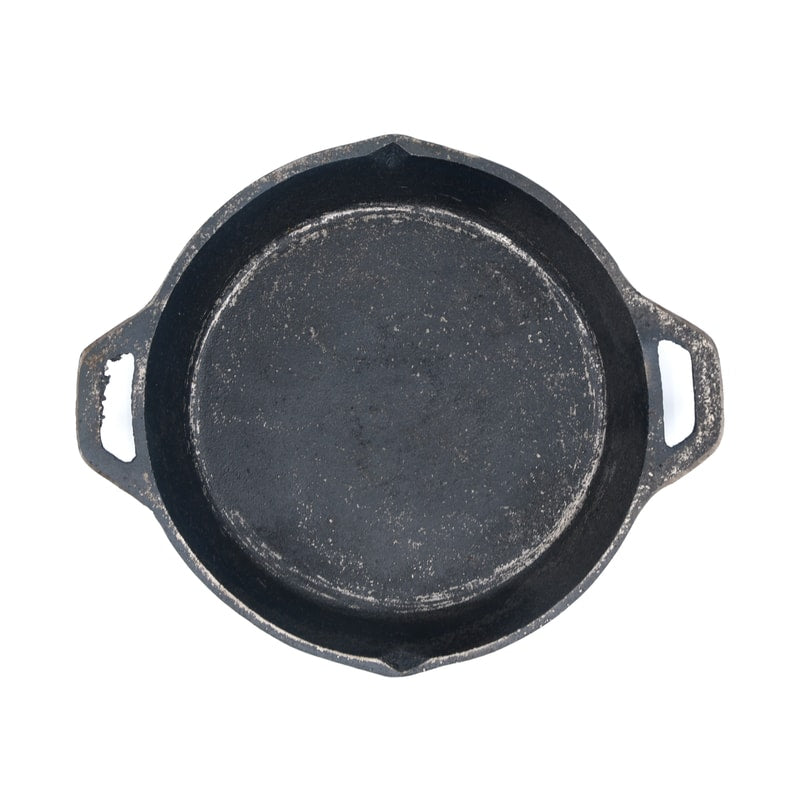 Seasoned Cast Iron Skillet with Double Handle - Essential Traditions by Kayal - - International Shipping