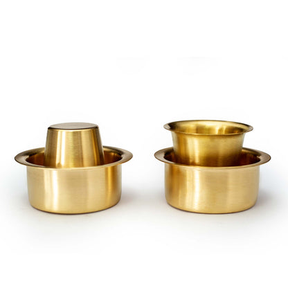 Brass Coffee Davara & Tumbler - Essential Traditions by Kayal -   - International Shipping