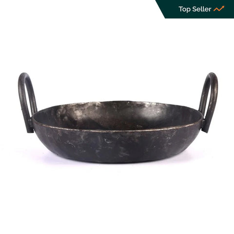 Seasoned Iron Flat Bottom Kadai