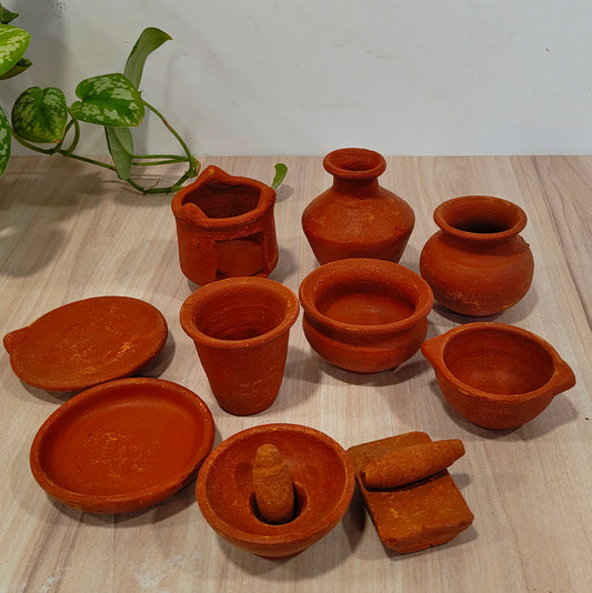 Clay Choppu set (rustic finish) - Essential Traditions by Kayal -   - International Shipping