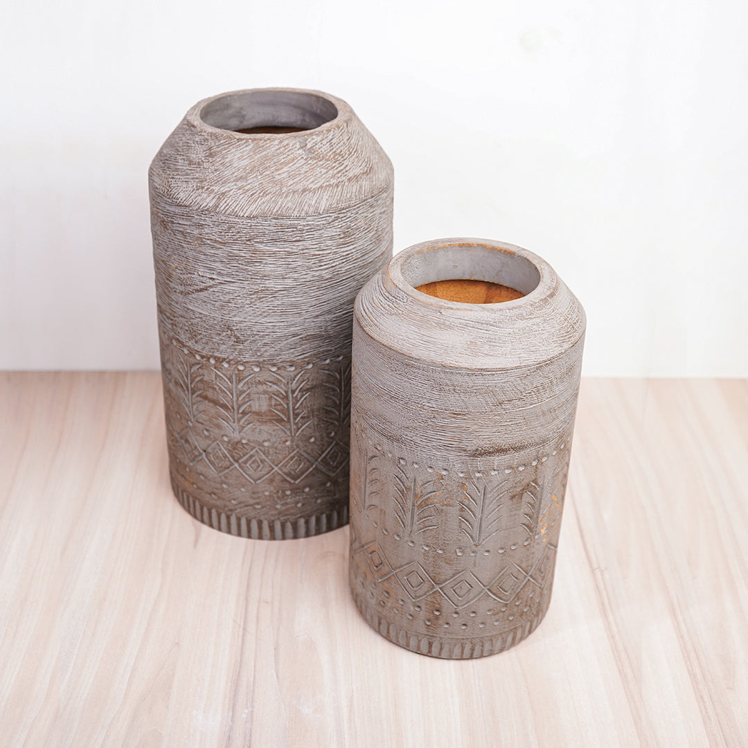 Wooden Art Vase - VARI