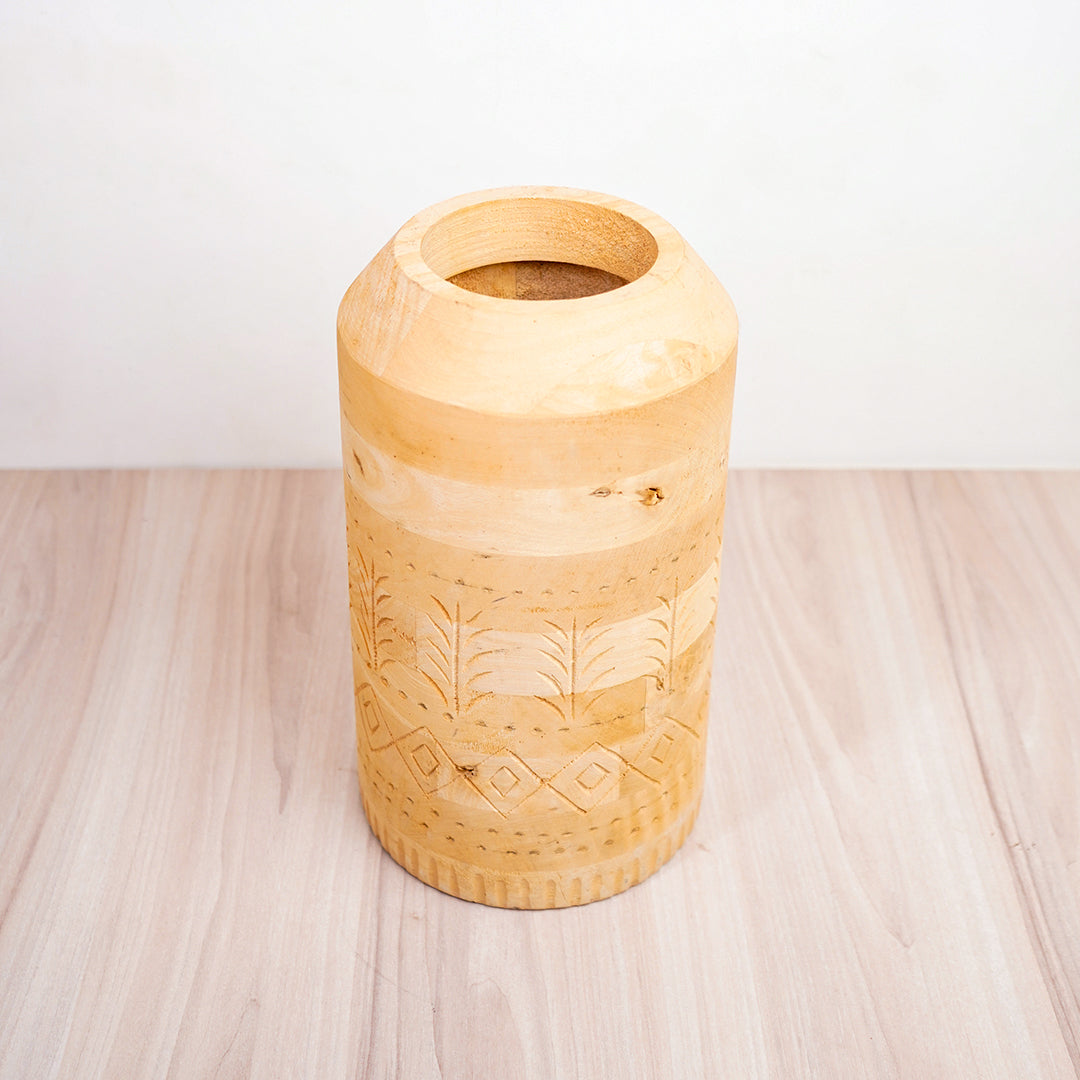 Wooden Art Vase - VARI