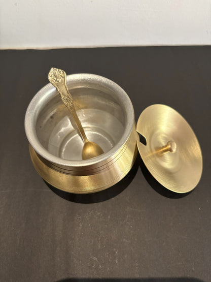 Brass Ghee Pot - Matt Finish