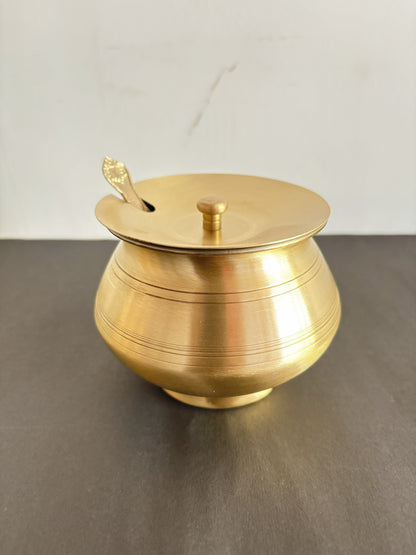 Brass Ghee Pot - Matt Finish