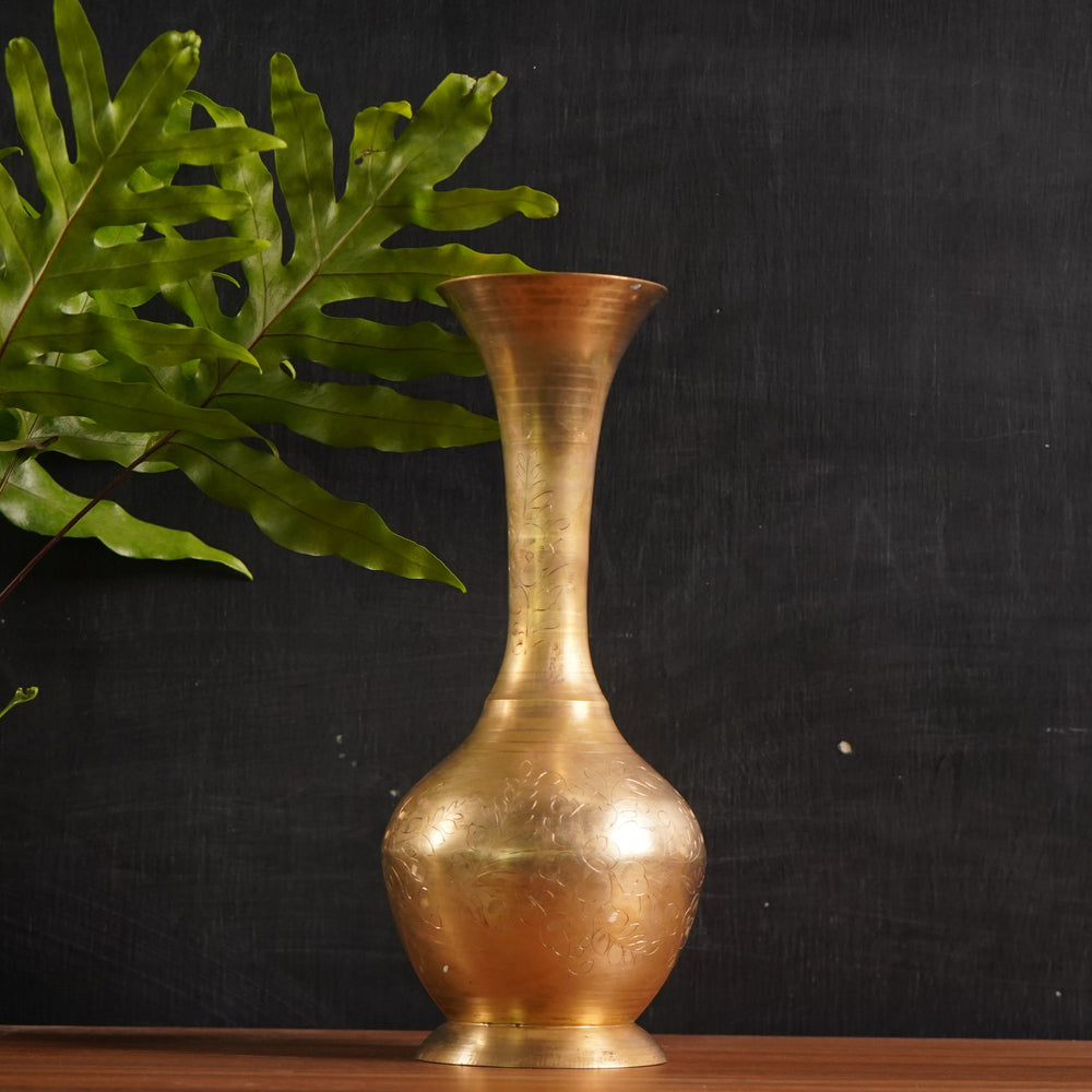 Antique Brass Flower Vase