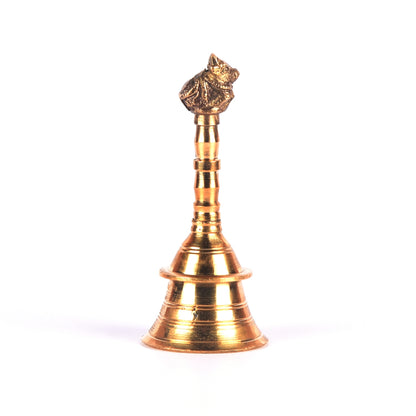 Brass Pooja Hand Bell - Essential Traditions by Kayal -   - International Shipping