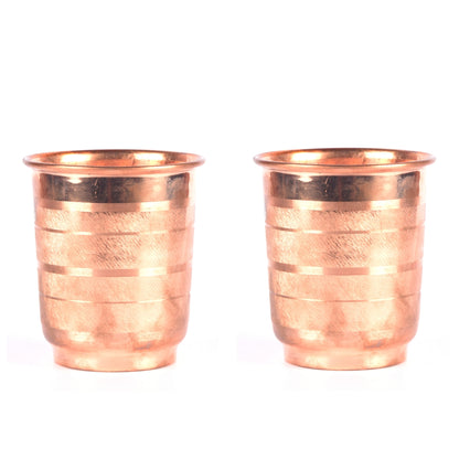 Copper Etched Tumbler Set of Two - Essential Traditions by Kayal -   - International Shipping