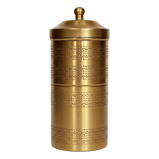 Brass Coffee Filter - Kolam Pattern