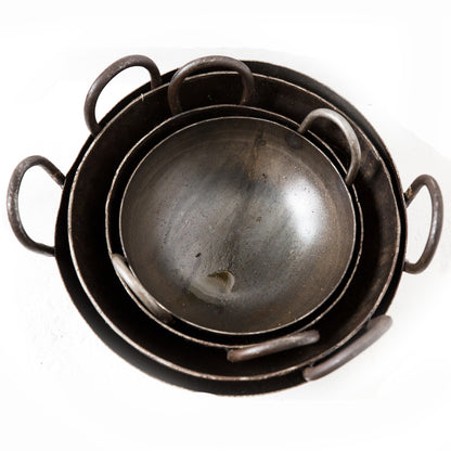 Seasoned Iron Classic Kadai - Essential Traditions by Kayal -   - International Shipping