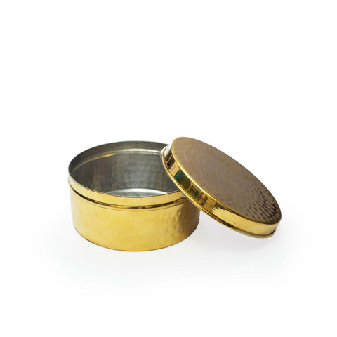 Brass Tiffin Box- Hammered Finish