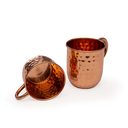 Hammered Copper Mugs - Essential Traditions by Kayal -   - International Shipping