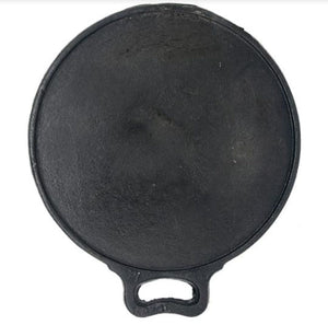 Seasoned Cast Iron Flat Dosa Tawa and Skillet Combo - Essential Traditions by Kayal -   - International Shipping