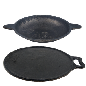 Seasoned Appa Kadai and Dosa Tawa - Essential Traditions by Kayal -   - International Shipping