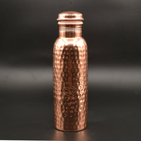 Copper Water Bottle - Hammered Finish