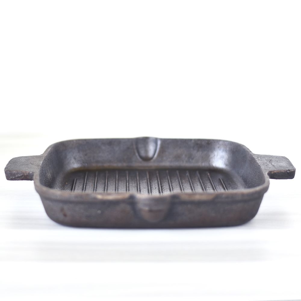 Seasoned Cast Iron Grill Pan - Essential Traditions by Kayal -   - International Shipping