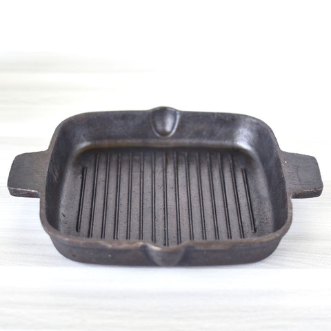 Seasoned Cast Iron Grill Pan