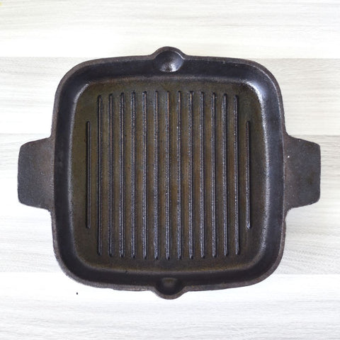 Seasoned Cast Iron Grill Pan