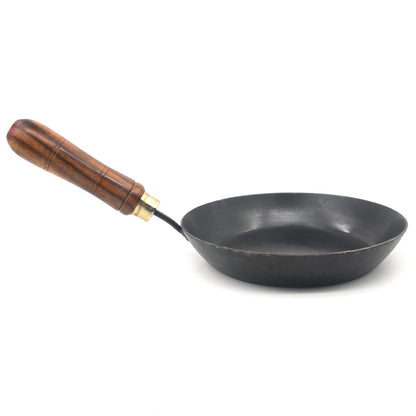 Seasoned Iron Fry Pan with Wooden Handle - Essential Traditions by Kayal -   - International Shipping