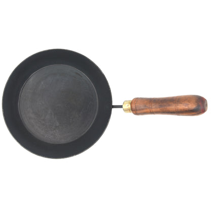 Seasoned Iron Fry Pan with Wooden Handle - Essential Traditions by Kayal -   - International Shipping