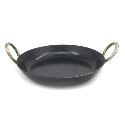 Seasoned Iron Ethnic Flat Bottom Kadai - Essential Traditions by Kayal -   - International Shipping