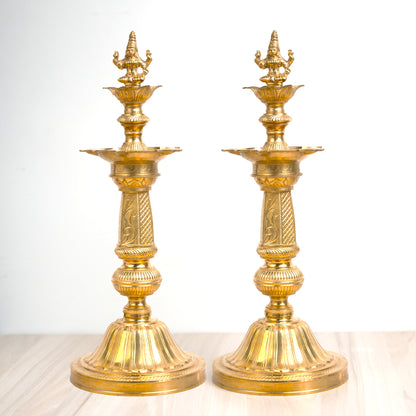 Brass Lamp Lakshmi - Essential Traditions by Kayal -   - International Shipping