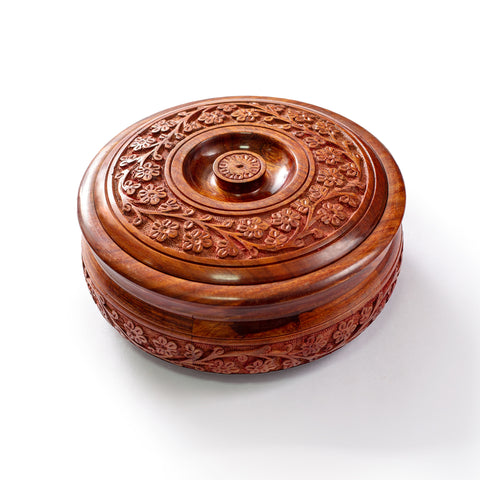 Wooden Roti Box Carving