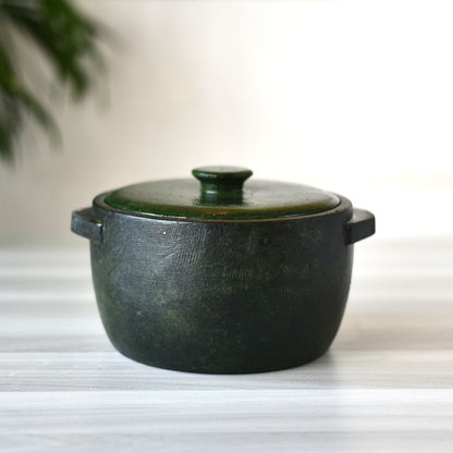 Seasoned Soapstone Cook Pot with Lid - Essential Traditions by Kayal -   - International Shipping