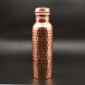 copper water bottle hammered
