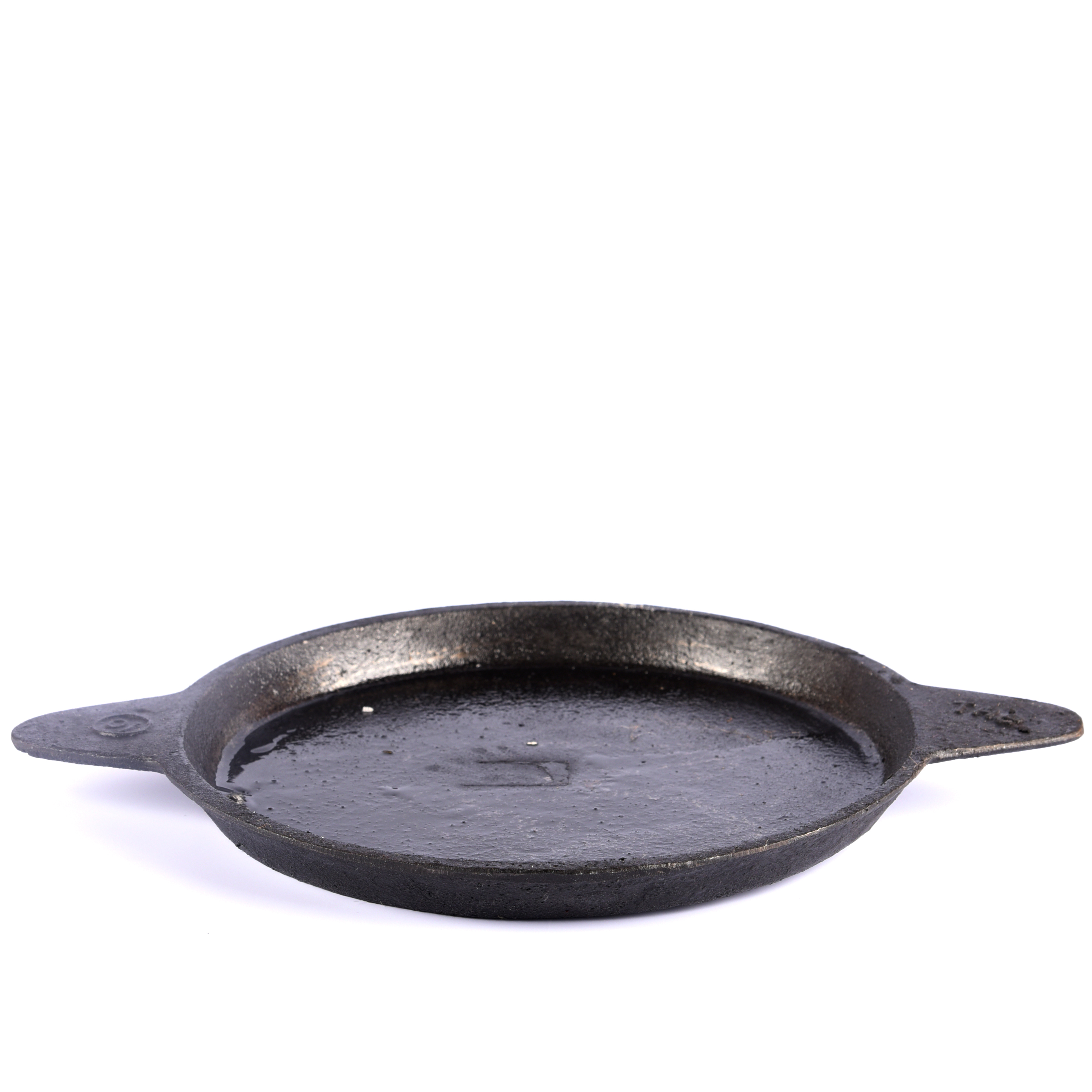 Seasoned Cast Iron Flat Dosa Tawa with Double Handle - Essential Traditions  by Kayal