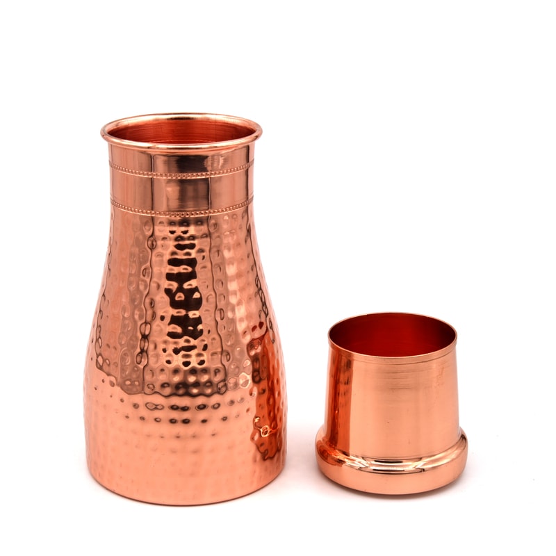Copper Water Carafe  Kaarigar Handicrafts Inc.