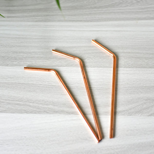 copper reusable straws